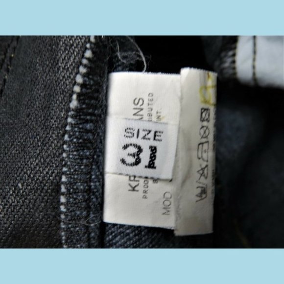 Krizia Jeans 30/32 Dark Blue Coated Denim Straight - Picture 5 of 8